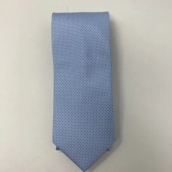 NEW brioni blue print silk mens neck tie